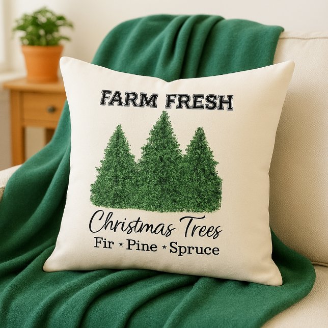 Coussin Ferme Fraîche Arbre de Noël Décor Maison de vacanc (Créateur téléchargé)