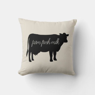 Coussin Ferme Lait Frais Vache Agritouriste Style Jeu d'or