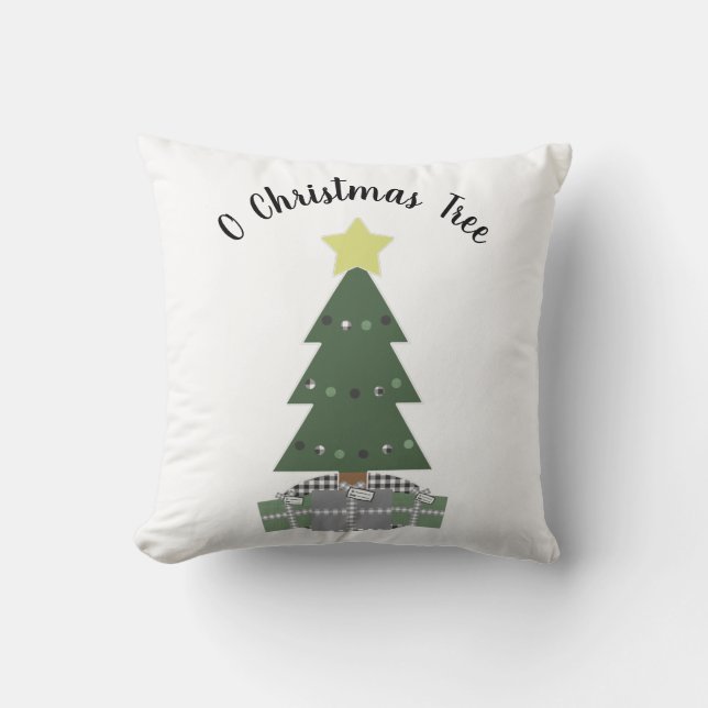 Coussin Ferme réversible Noël Thanksgiving Green (Recto)