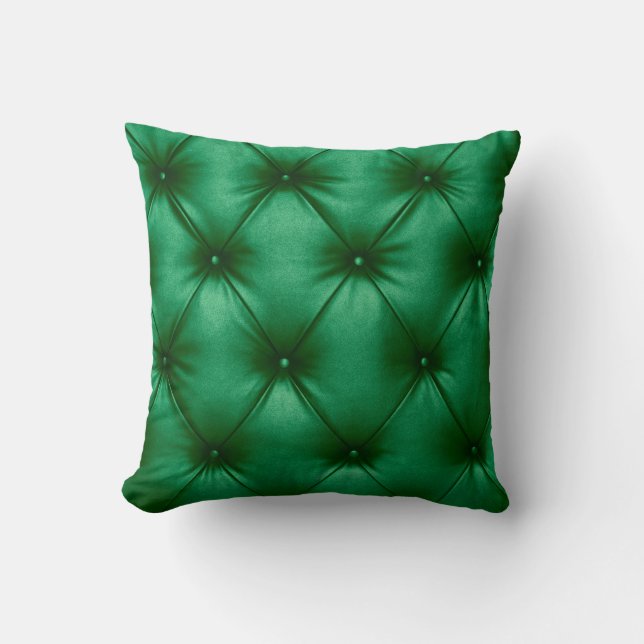 Coussin Fermer la texture arrière - plan du capitone vert  (Recto)