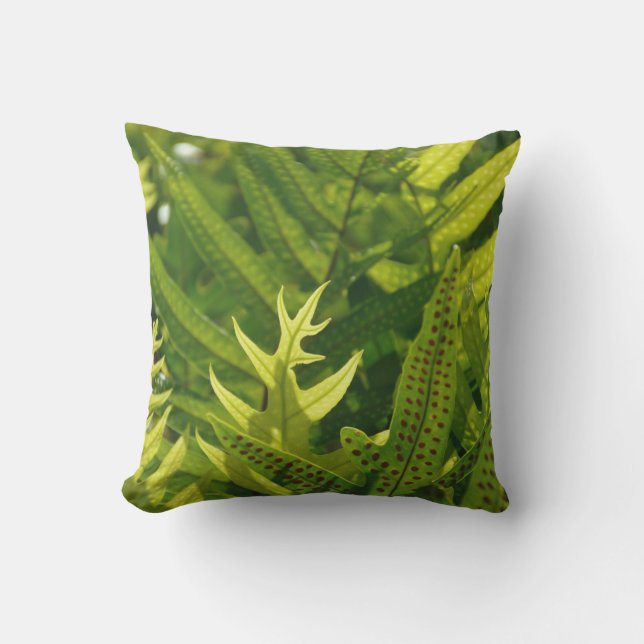 Coussin Fermes vertes fraîches Botanique (Recto)