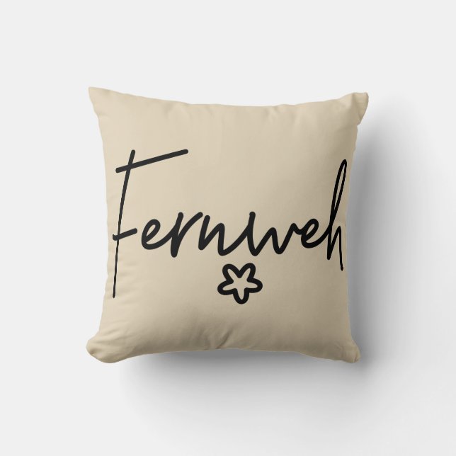 Coussin Fernweh, Belles Paroles Allemandes, Longing, (Recto)