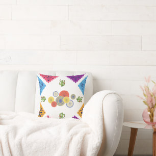 Coussin Festif Mexicain Papier d'enveloppement de cactus e