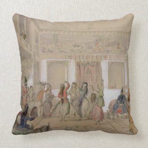 Coussin Festin de harem, Téhéran (crayon et la semaine s