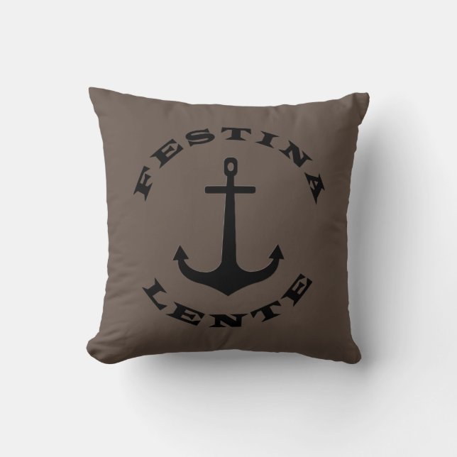 Coussin Festina lente (Recto)