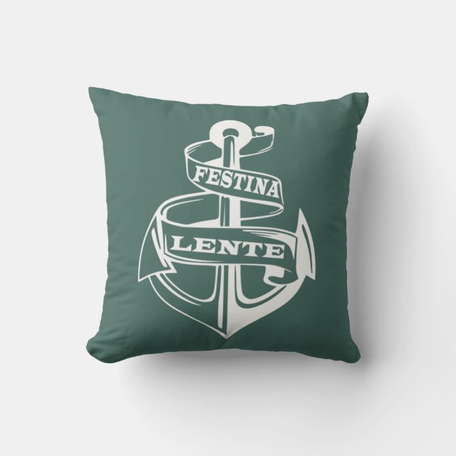 Coussin Festina lente (Recto)