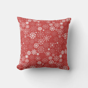 Coussin Festivals rouges et blancs - Hiver