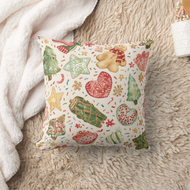Coussin Festive Cookie Parade Pattern | Holiday Cookies (Couverture)