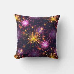 Coussin Festive feux d'artifice des coeurs