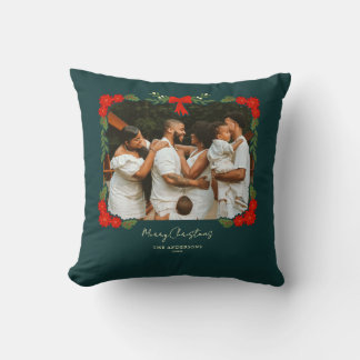 Coussin Festive Holly Feuilles personnalisés