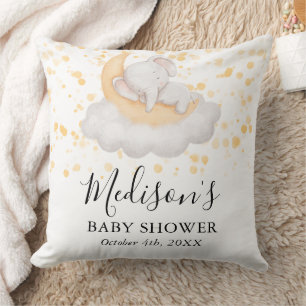 Coussin Fête de Baby Shower éléphant de bébé mignon 