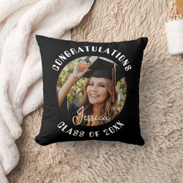 Coussin Fête de graduation Sweet Personnalisé Photo et nom (Couverture)