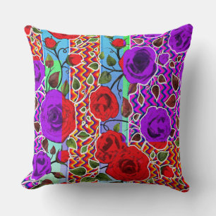 Coussin Fête de Jardin Mexicaine Floral Nouveau