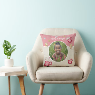 Coussin Fête de Noël au cacao chaud Art aquarelle
