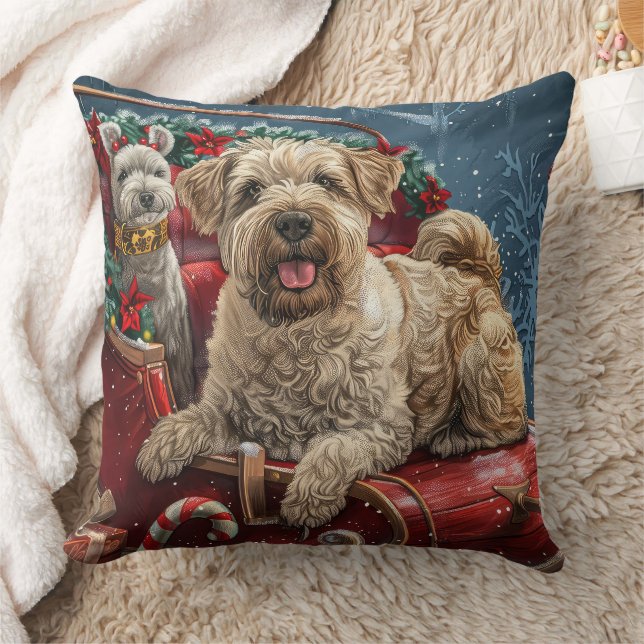 Coussin Fête de Noël des chiens errants (Couverture)