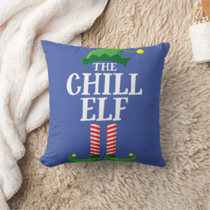 Coussin Fête de Noël du groupe Famille de jumelage Elf Chi