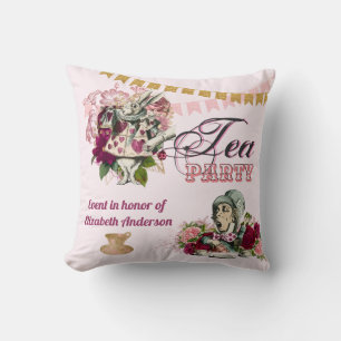 Coussin Fête de thé sur mesure Alice au pays des merveille
