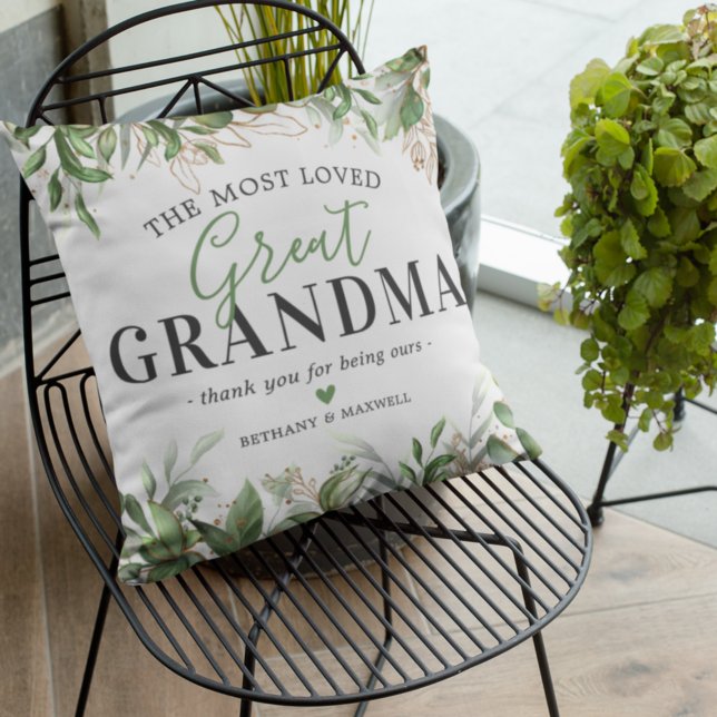 Coussin Fête des mères Botanique Grande grand-mère (Créateur téléchargé)