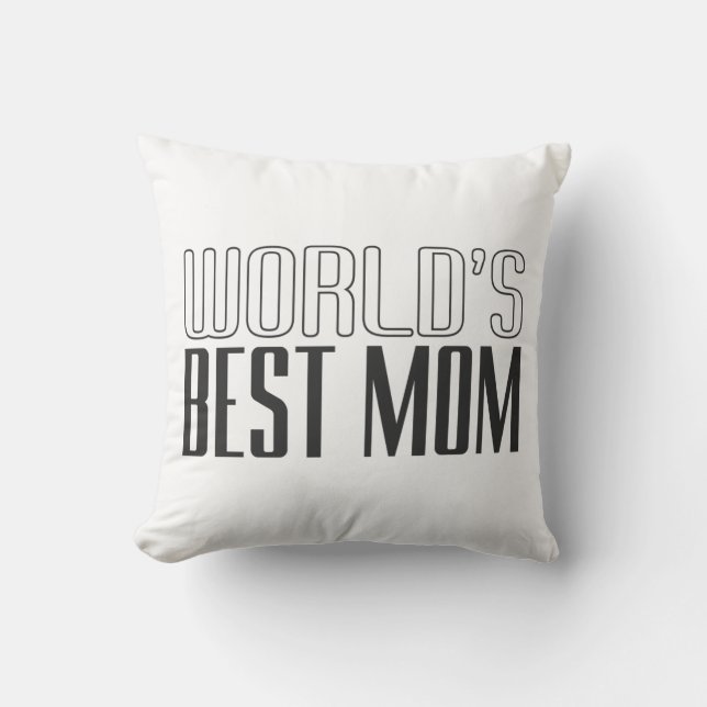 Coussin Fête des mères de la meilleure maman du monde | Or (Recto)