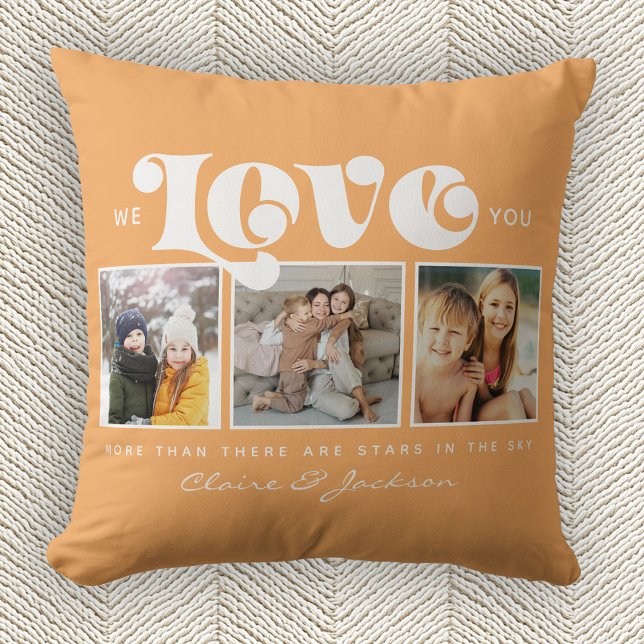 Coussin Fête des mères Nous t'aimons Maman Famille Photo C (Créateur téléchargé)