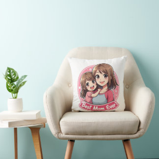 Coussin Fête des mères - Une mère et sa fille