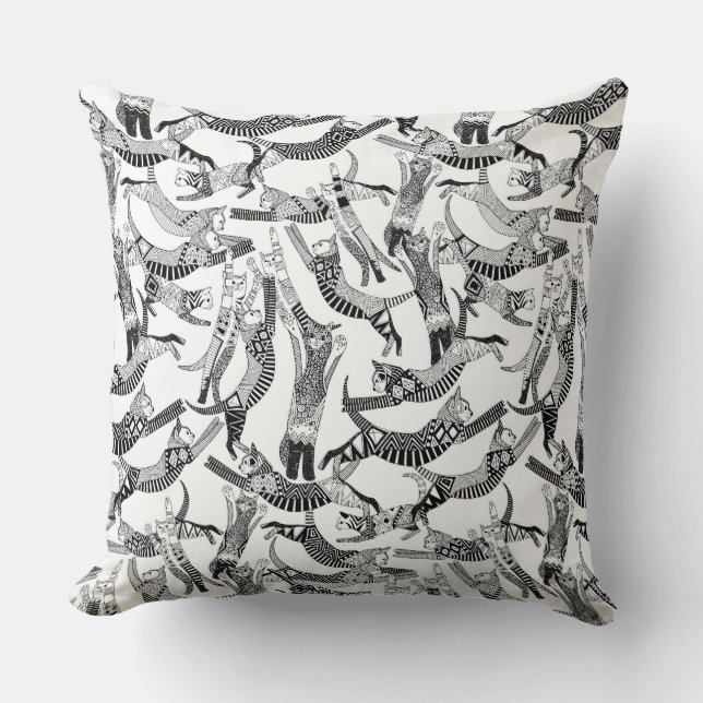 Coussin fête du chat noir (Recto)