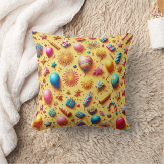 Coussin Fête en Jaune
