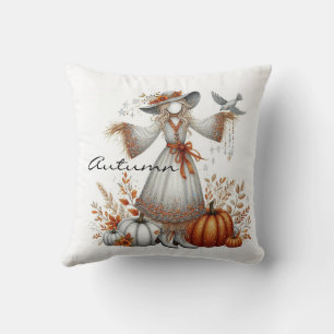 Coussin Feuillage blanc et feuillage d'automne