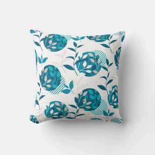 Coussin Feuillage vert printemps et Motif moderne Feuille