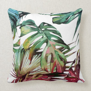 Coussin Feuille coloré de monstera
