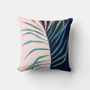 Coussin Feuille d'aquarelle, impression naturelle abstrait