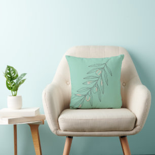 Coussin Feuille de branche d'olive