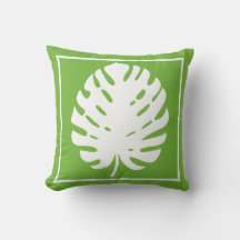 Feuille de Monstera Vert Blanc Côté Moderne