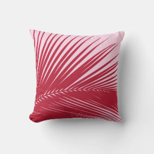 Coussin Feuille de palme - rose fuchsia