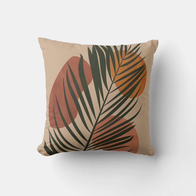 Coussin Feuille de palme tropicale - Areca botanique (Recto)
