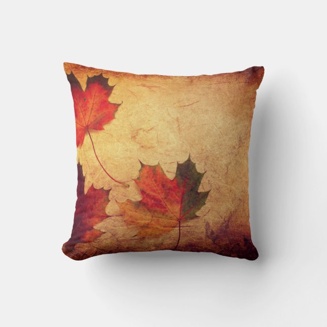 Coussin Feuille d'érable Automne (Recto)