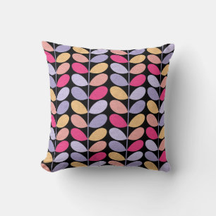 Coussin Feuille grand Motif - Noir