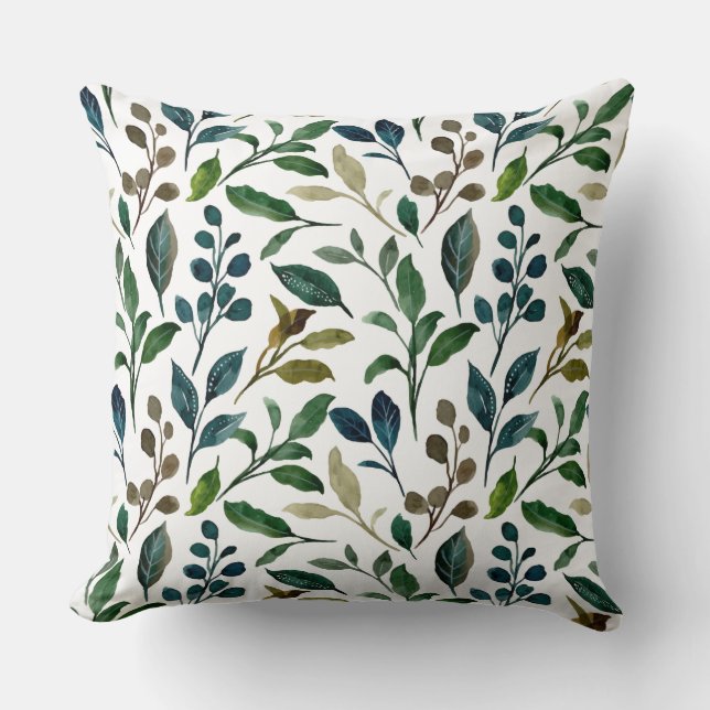 coussin feuille motif (Recto)