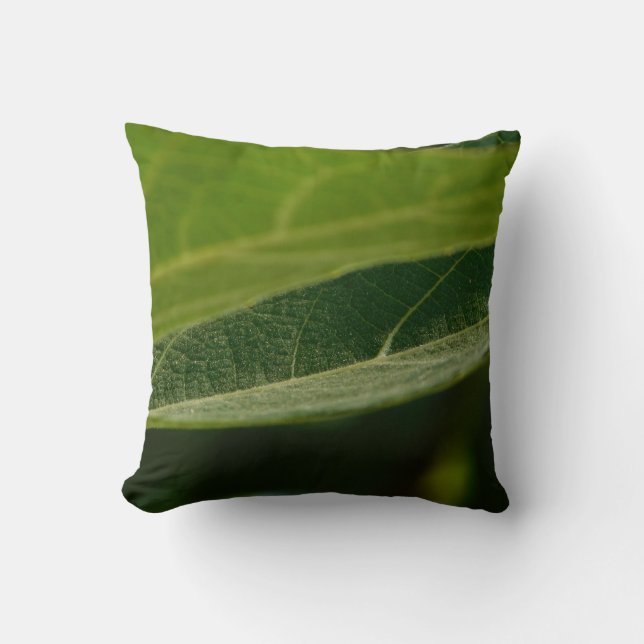 Coussin feuille velours (Recto)