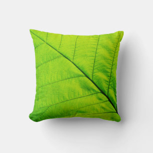 Coussin Feuille verte