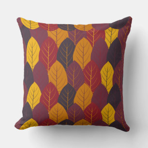 Coussin Feuilles automnales multicolores