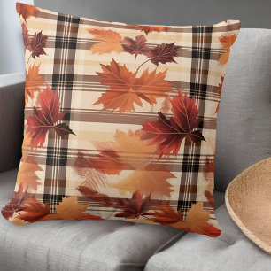 Coussin Feuilles automnales Plaid automne