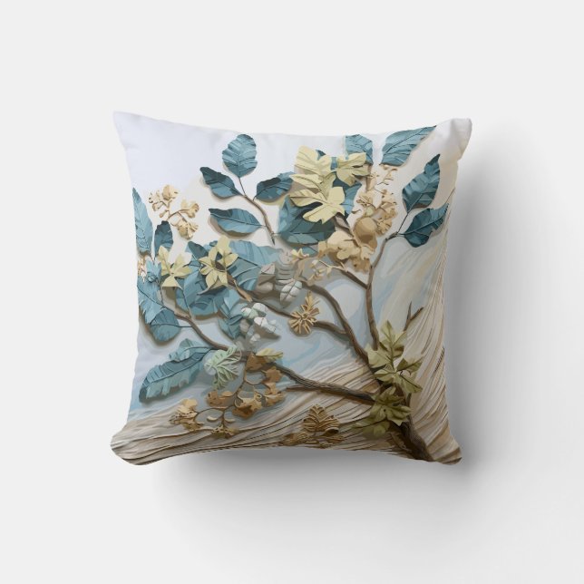Coussin Feuilles balnéaires (Recto)