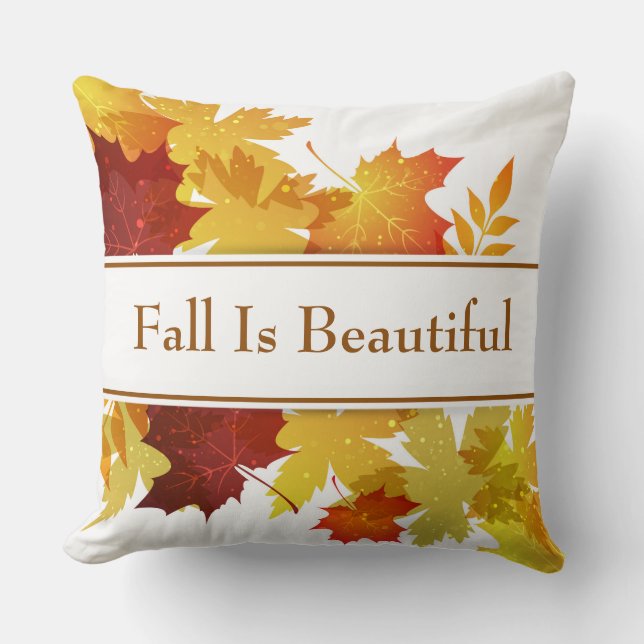 Coussin Feuilles d'automne (Recto)