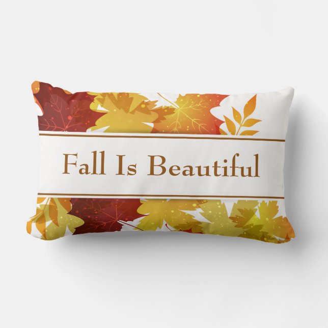 Coussin Feuilles d'automne (Recto)
