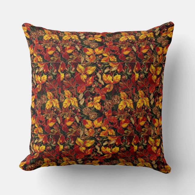 Coussin Feuilles d'automne (Recto)