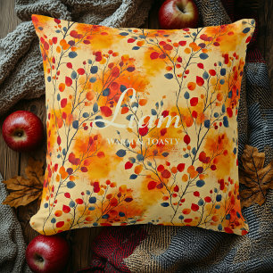 Coussin Feuilles d'automne chaudes et toasty   Décoration 