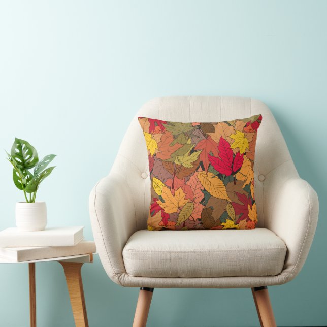Coussin Feuilles d'automne colorées (Chaise)
