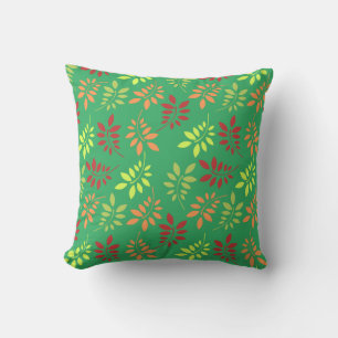 Coussin Feuilles d'automne colorées aux tons chauds