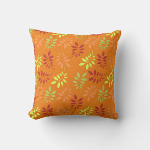 Coussin Feuilles d'automne colorées aux tons chauds